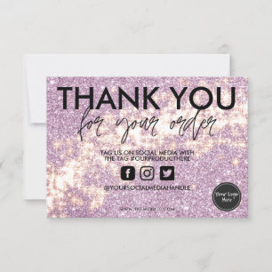 Faux Paarse ster glitter Media Insert Elegant