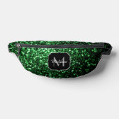 Faux paillettes vert foncé brillent Monogramme (Poser)