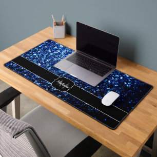 Faux paillettres bleu foncé en lettres majuscules