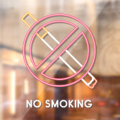 Faux Panneau Neon Interdiction de Fumer pour Petit (Feuille 2)
