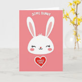 Faux Paper Carte Quelques Lapins T'aiment (Fleur jaune)