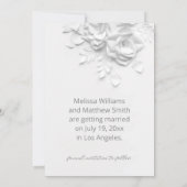 Faux Paper Cut Roses  Save The Date (Achterkant)