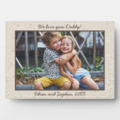 Faux Papier artisanal Nom personnalisé Plaque phot (Devant)