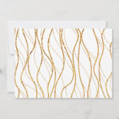 Faux papier d'or ondulé Carte Blanche Mariage Repo (Dos)