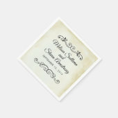 Faux  Parchment Elegant Wedding Paper Servet (Hoek)