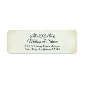 Faux  Parchment Simple & Elegant Wedding Etiket (Voorkant)