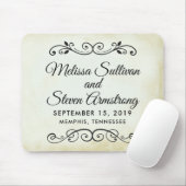 Faux Parchment Simple & Elegant Wedding Muismat (Met muis)