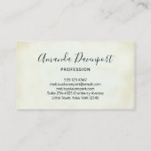 Faux  Parchment Simple Visitekaartje (Achterkant)