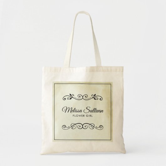 Faux  Parchment Wedding Party Tote Bag (Voorkant)
