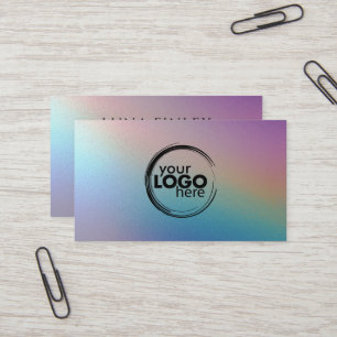 Faux Parelachtige Iridescent Shimmer Logo Visiteka Visitekaartje