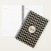Faux Parties scintillant Chevron Gold Monogram (Devant avec enveloppe)