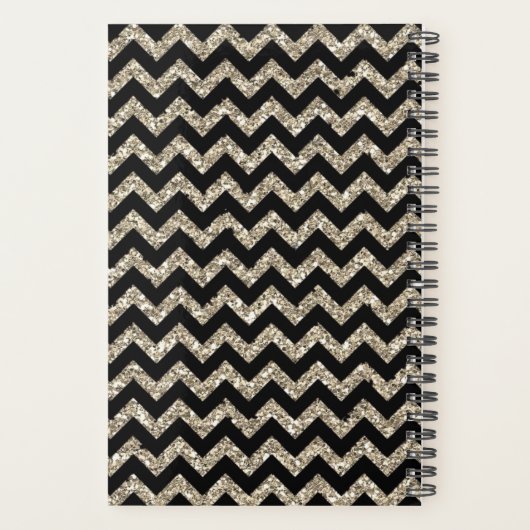 Faux Parties scintillant Chevron Gold Monogram (Dos)