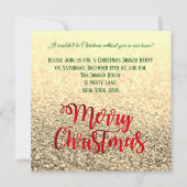 Faux parties scintillant Dîner de Noël Invitation  (Dos)