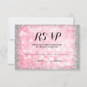 Faux Parties scintillant en argent rose RSVP (Devant)