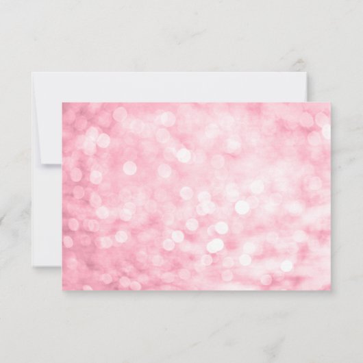 Faux Parties scintillant en argent rose RSVP (Dos)