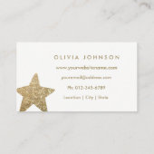 Faux Parties scintillant Star | Cartes de visite d (Dos)