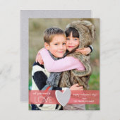 Faux Parties scintillant Valentin Carte photo (Devant / Derrière)