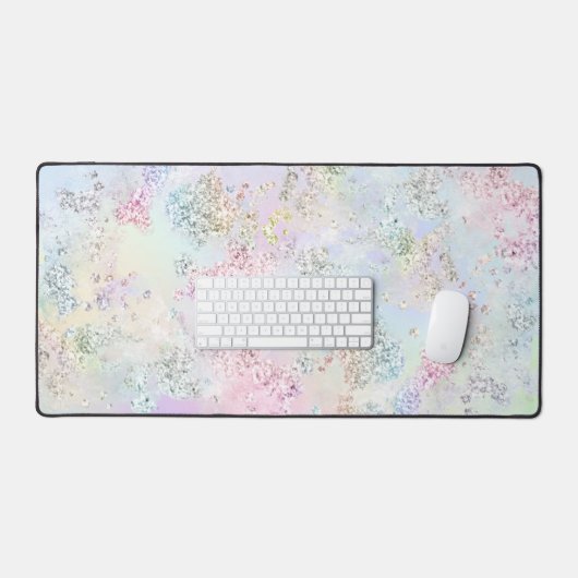 faux pastel chunky glitter bureaumat (Keyboard & Muis)