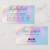 Faux Pastel Holographic Custom Loyalty Kaart Visitekaartje (Voorkant / Achterkant)