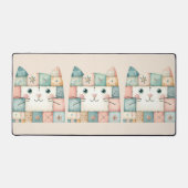 Faux Patchwork Pastel Cottage Kitty Visage (Recto)
