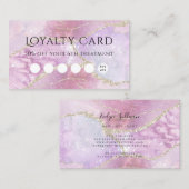Faux Pearlescent Effect Loyalty-kaart Visitekaartje (Voorkant / Achterkant)