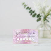 Faux Pearlescent Effect Loyalty-kaart Visitekaartje (Staand voorkant)