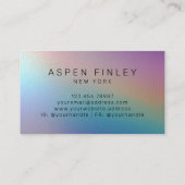 Faux Pearly Shimmer Modern Visitekaartje (Achterkant)