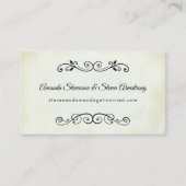 Faux Perkament Elegante Bruiloft Website Visitekaartje (Voorkant)
