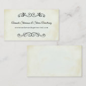 Faux Perkament Elegante Bruiloft Website Visitekaartje (Voorkant / Achterkant)