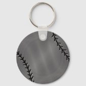 Faux Pewter Baseball-sleutelketen Sleutelhanger (Voorkant)