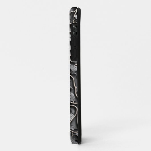 Faux Pewter Grey 3D Carved Case-Mate iPhone Case (Achterkant/links)