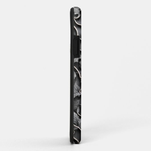 Faux Pewter Grey 3D Carved Case-Mate iPhone Case (Achterkant/rechts)
