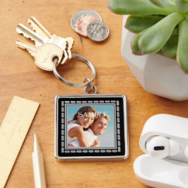 Faux Pewter Lijst Sjabloon Sleutelhanger