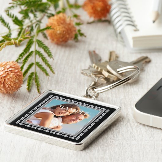 Faux Pewter  Lijst Sjabloon Sleutelhanger (Zijkant)