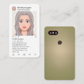 Faux Phone Hoesje & Instagram Style Visitekaartje (Voorkant / Achterkant)