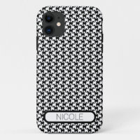 Faux pied de poule avec Chiens 1 Coque iphone pers