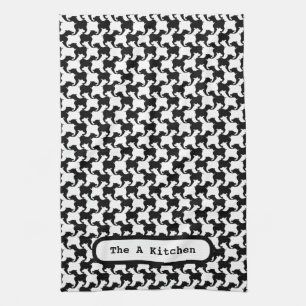 Faux pied-de-poule met Dogs mode K Handdoek 1