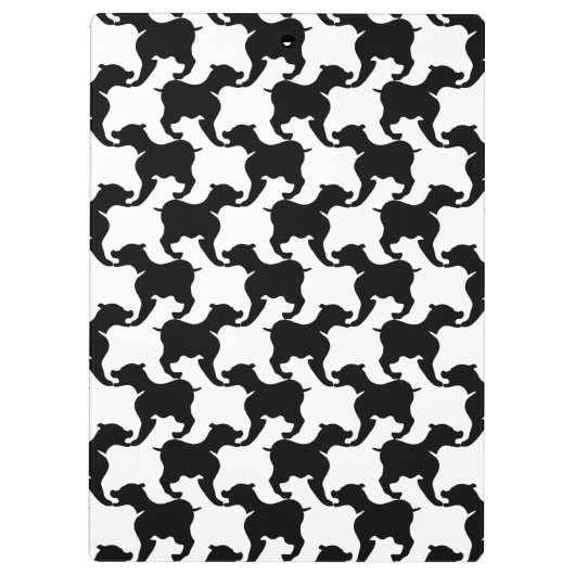 Faux pied-de-poule met Honden mode Klembord 2 (Achterkant)