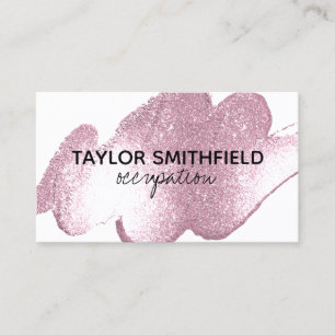 Faux Pink Glitter Paint Splatter Visitekaartje