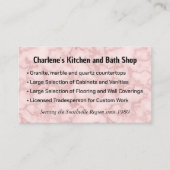 Faux Pink Marble Visitekaartje (Voorkant)