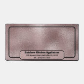 Faux Pink Metallic voor haar Business Bureaumat (Voorkant)