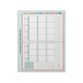 Faux Planner - Weekplannen SUNDAY START Notitieblok (Gedraaid)