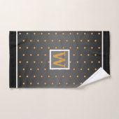 Faux pois dorés sur dégradé gris (Serviette à main)