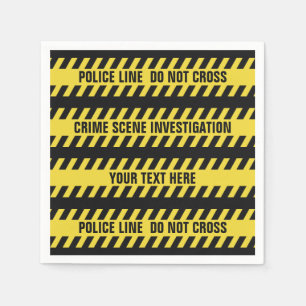 Faux Police Line aangepast tekstpapier servetten