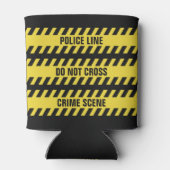 Faux Politielijn aangepaste tekst koelbox Blikjeskoeler (Achterkant)