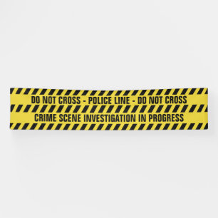 Faux politielijn, aangepaste tekstbanner spandoek