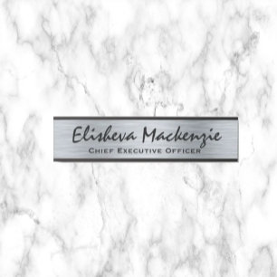 Faux Porte Office Argent Signes Nom Plaque