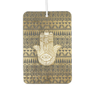 Faux Print Gold Hamsa Hand Tribal Aztec Luchtverfrisser