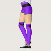 Faux Purple Shorts et Stripe Socks Drôle Leggings (Gauche)