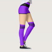 Faux Purple Shorts et Stripe Socks Drôle Leggings (Droite)